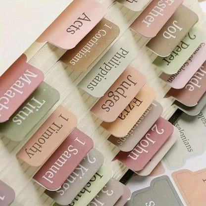 Elegant Bible Index Markers Pastel
