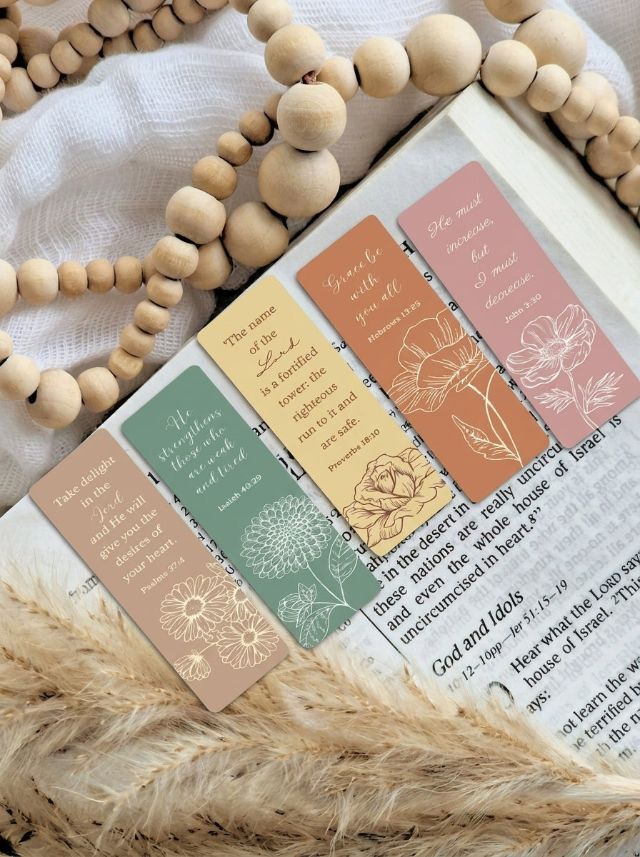 Magnetic Bible Verse Bookmark Pink
