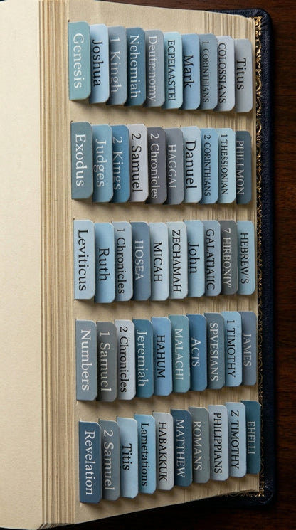 Elegant Bible Index Markers Blue