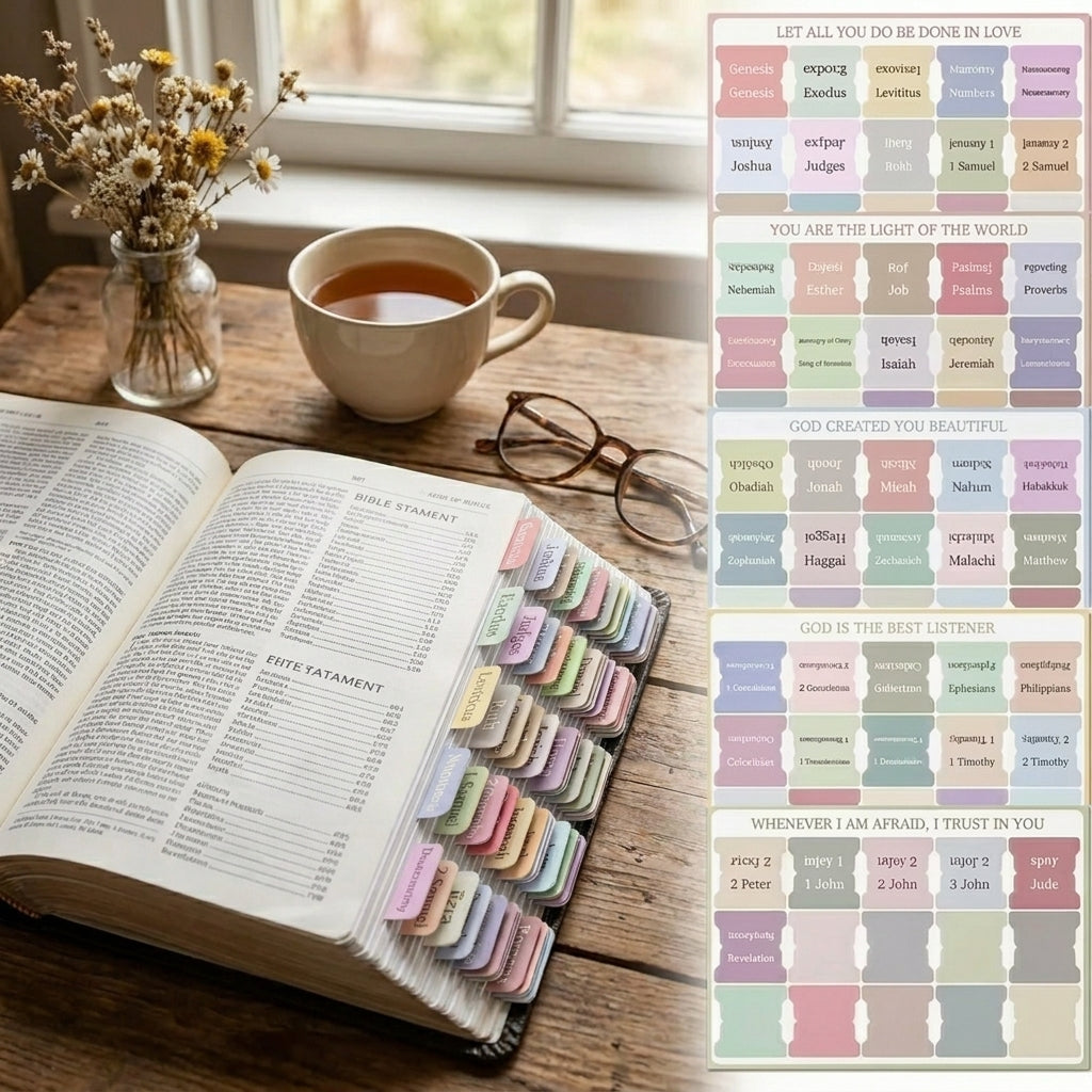 Elegant Bible Index Markers Pastel