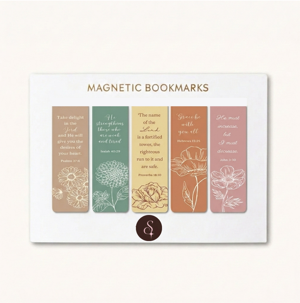 Magnetic Bible Verse Bookmark Pink